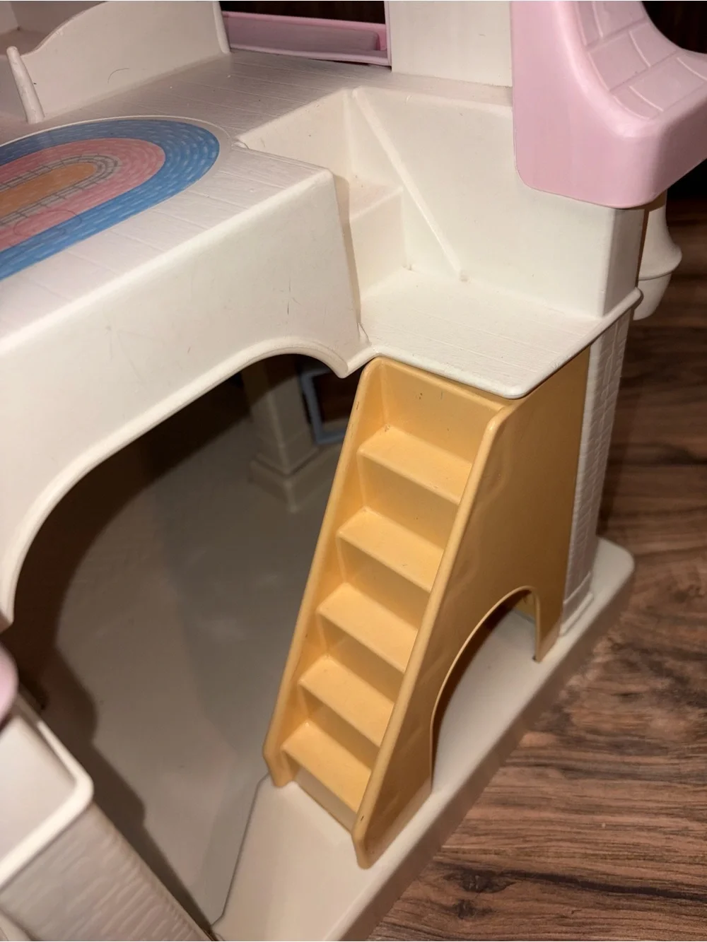 Vintage Little Tikes Grandma's Cottage Pink Roof Dollhouse Grandparents House
